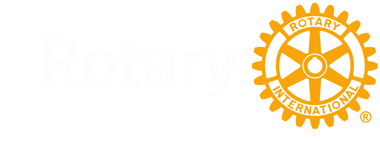 logo rotary blanco y dorado
